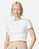American Apparel BR210 Women's Baby Rib Cropped Tee