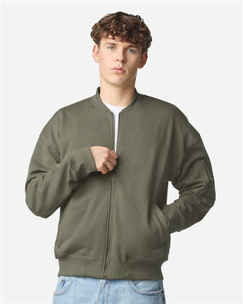 American Apparel FTJ77 Unisex French Terry Bomber Jacket