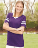 Augusta Sportswear 360 V-Neck Jersey with Striped Sleeves