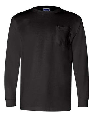 Bayside 3055 Unisex Union-Made Long Sleeve Pocket T-Shirt - 