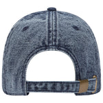 Otto Cap 18-1249 6 Panel Low Profile Dad Hat Snow Washed Denim