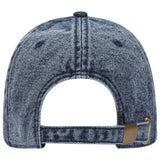 Otto Cap 18-1249 6 Panel Low Profile Dad Hat Snow Washed Denim