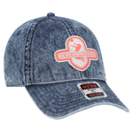 Otto Cap 18-1249 6 Panel Low Profile Dad Hat Snow Washed Denim