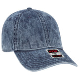 Otto Cap 18-1249 6 Panel Low Profile Dad Hat Snow Washed Denim