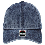 Otto Cap 18-1249 6 Panel Low Profile Dad Hat Snow Washed Denim