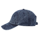 Otto Cap 18-1249 6 Panel Low Profile Dad Hat Snow Washed Denim
