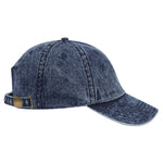 Otto Cap 18-1249 6 Panel Low Profile Dad Hat Snow Washed Denim