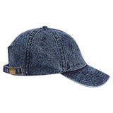 Otto Cap 18-1249 6 Panel Low Profile Dad Hat Snow Washed Denim