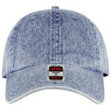 Otto Cap 18-1249 6 Panel Low Profile Dad Hat Snow Washed Denim