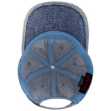 Otto Cap 18-1249 6 Panel Low Profile Dad Hat Snow Washed Denim