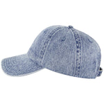Otto Cap 18-1249 6 Panel Low Profile Dad Hat Snow Washed Denim