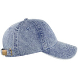 Otto Cap 18-1249 6 Panel Low Profile Dad Hat Snow Washed Denim