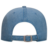 Otto 18-204 6 Panel Low Profile Dad Hat, Garment Washed Pigment Dyed Denim