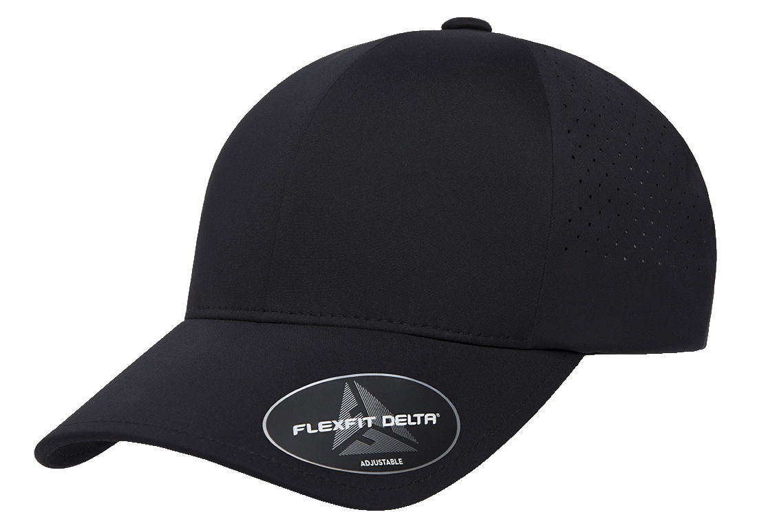 RUFFLOG キャップ ブラック FLEXFIT DELTA Flexfit 180AP 180 Delta® Snapback with Perforation – The Park