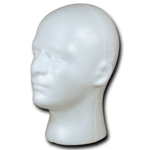 Styrofoam Head Foam Mannequin Men's Head Wig Hat Stand