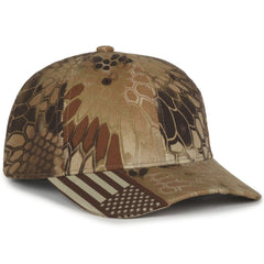 Outdoor Cap CWF305 - Camo Hat with Flag, Camouflage Cap - CWF305 - 