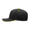 Wholesale Bulk Blank Sandwich Bill Baseball Hats - Decky 2003 - Black/Gold