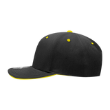 Wholesale Bulk Blank Sandwich Bill Baseball Hats - Decky 2003 - Black/Gold