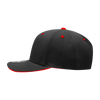 Wholesale Bulk Blank Sandwich Bill Baseball Hats - Decky 2003 - Charcoal/Black