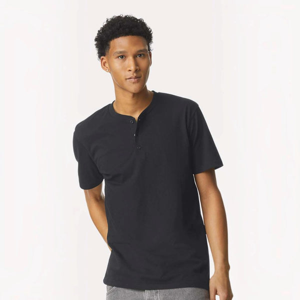 American Apparel 2004CVC Unisex CVC Henley Tee
