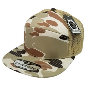 Pit Bull Cambridge PB250 7 Panel Hat Shiny Camo Camper Mesh Trucker Cap - 