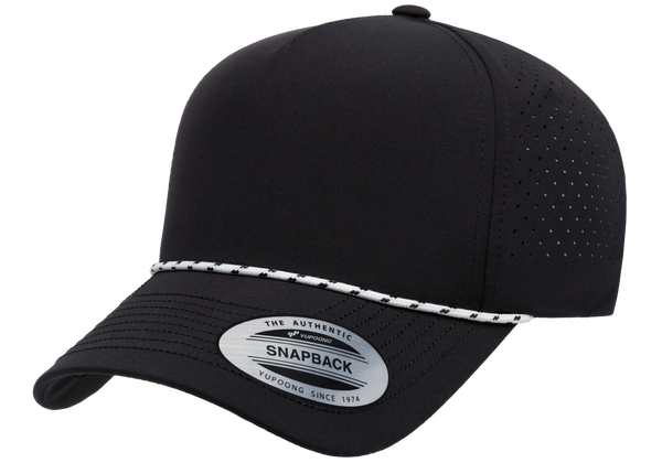 YP Classics 5389BD 5-Panel Snapback Cap with Perforations and Braided Rope