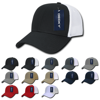 Decky 204 - Low Crown Mesh Baseball Cap, Trucker Hat - CASE Pricing