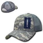 Decky 218 - 6 Panel Low Profile Structured Camo Trucker Hat - CASE Pricing