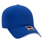 Otto 22-688 6 Panel Low Pro Baseball Cap Brushed Cotton Sandwich Visor Hat