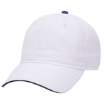 Otto 22-688 6 Panel Low Pro Baseball Cap Brushed Cotton Sandwich Visor Hat