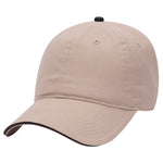 Otto 22-688 6 Panel Low Pro Baseball Cap Brushed Cotton Sandwich Visor Hat