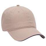 Otto 22-688 6 Panel Low Pro Baseball Cap Brushed Cotton Sandwich Visor Hat