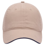 Otto 22-688 6 Panel Low Pro Baseball Cap Brushed Cotton Sandwich Visor Hat