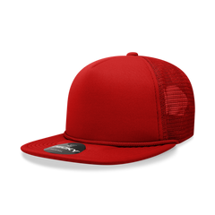 Decky 223 Blank Solid Color, Flat Bill Foam Trucker Hat - 