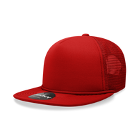 Decky 223 Blank Solid Color, Flat Bill Foam Trucker Hat