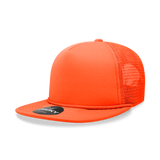 Decky 223 Blank Solid Color, Flat Bill Foam Trucker Hat