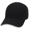 Otto 6 Panel Low Pro Baseball Cap, Brushed Cotton Twill Sandwich Visor Hat - 23-370