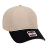 Otto 6 Panel Low Profile Baseball Cap, Brushed Cotton Twill Sandwich Visor Hat - 23-430