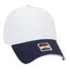 Otto 6 Panel Low Profile Baseball Cap, Brushed Cotton Twill Sandwich Visor Hat - 23-430