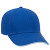 Otto 23-766 6 Panel Low Profile Baseball Cap, Cotton Twill Sandwich Visor Hat