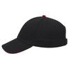 Otto 23-766 6 Panel Low Profile Baseball Cap, Cotton Twill Sandwich Visor Hat
