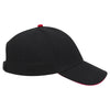 Otto 23-766 6 Panel Low Profile Baseball Cap, Cotton Twill Sandwich Visor Hat
