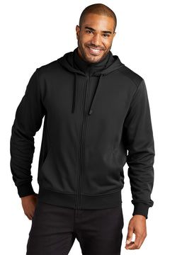 Port Authority F814 Smooth Fleece Hooded Jacket - 