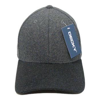 Decky 236 - 6 Panel Low Profile Structured Melton Wool Cap