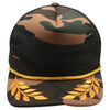 Pitbull Cambridge PB306 5 Panel Sponge Trucker Hat Bay Gold Leaf Foam Cap