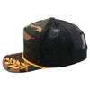 Pitbull Cambridge PB306 5 Panel Sponge Trucker Hat Bay Gold Leaf Foam Cap