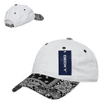 Decky 256 - 6 Panel Low Profile Relaxed Bandanna Bill Dad Hat, Paisley Cap - CASE Pricing - Picture 4 of 11