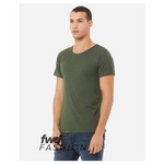 BELLA+CANVAS 3414 Unisex FWD Fashion Triblend Raw Neck Tee