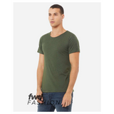 BELLA+CANVAS 3414 Unisex FWD Fashion Triblend Raw Neck Tee