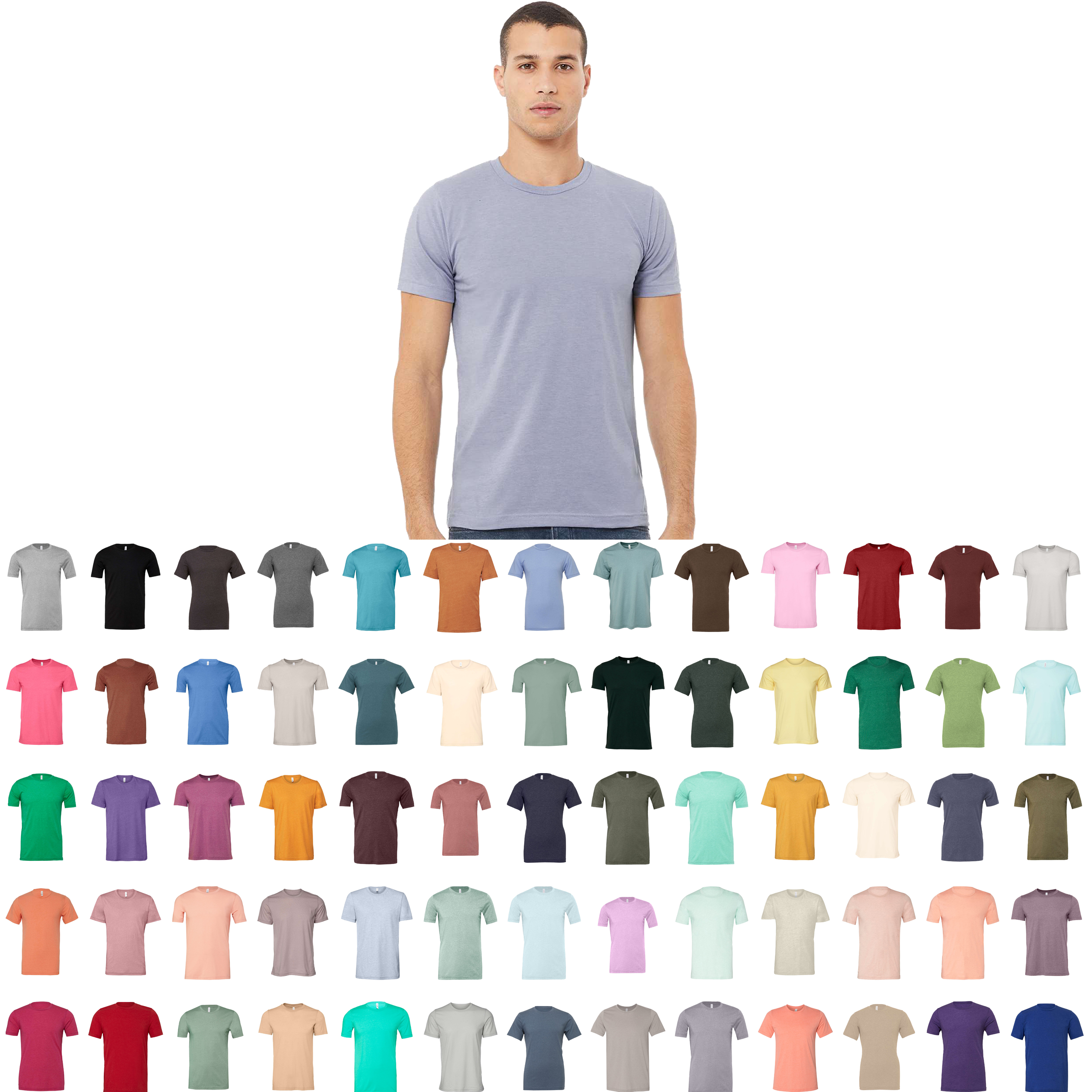 Bella + Canvas® 3001CVC Unisex Jersey T-Shirt, Heather Colors